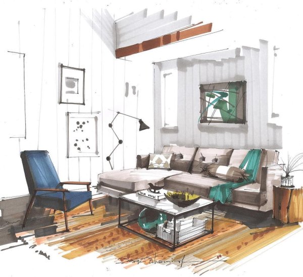 Скетчинг комнаты