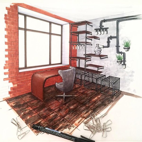 Трафареты для стен в стиле лофт