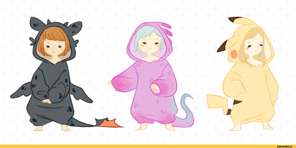 Девушка в кигуруми арт