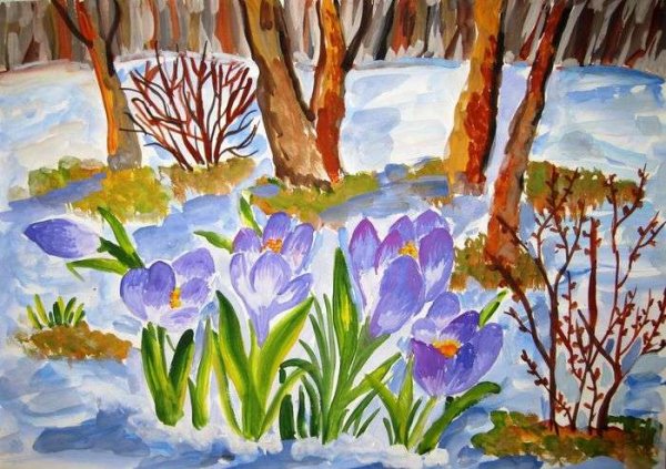 Нарисовать апрель