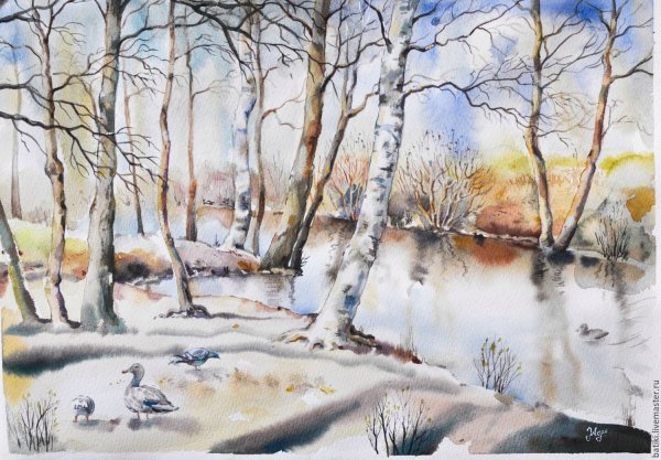 Весна акварель