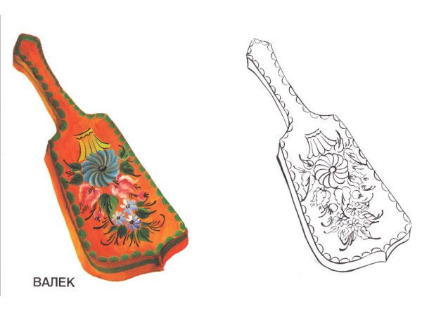 Урало-Сибирская роспись раскраска
