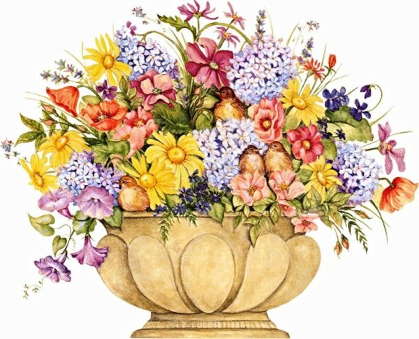 Красивые композиции цветов в рисунках