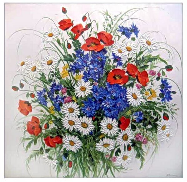 Букет полевых цветов с днем рождения