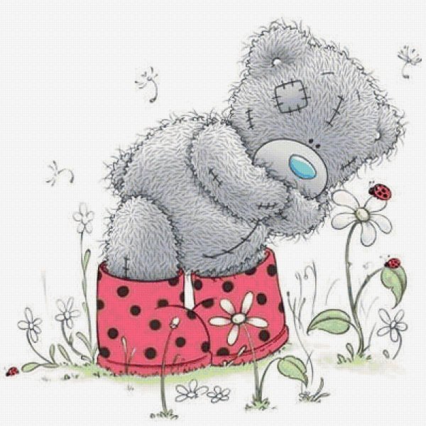 Медвежонок Тедди с цветами