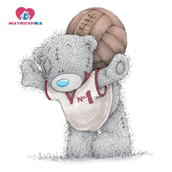 Мишка Тедди с игрушкой рисунок