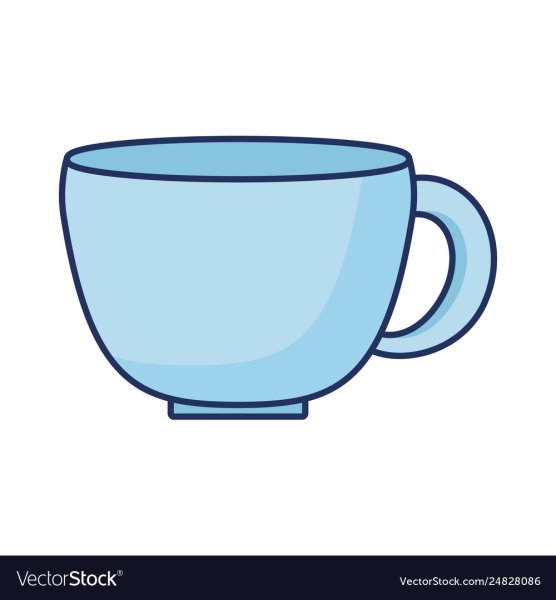 Синяя чашка для детей на прозрачном фоне