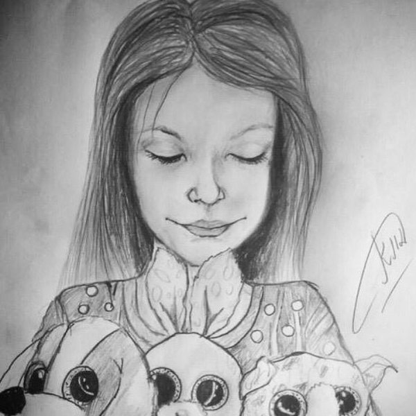 Рисунки Вики шоу карандашом