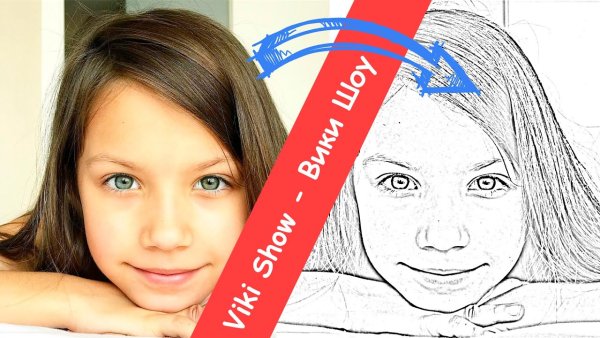 Портрет Вики шоу карандашом
