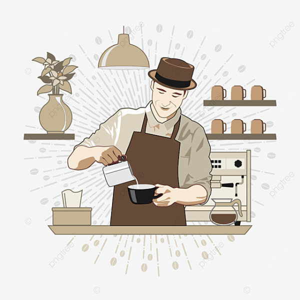 Бариста вектор