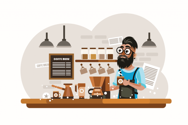 Кофейня рисунок