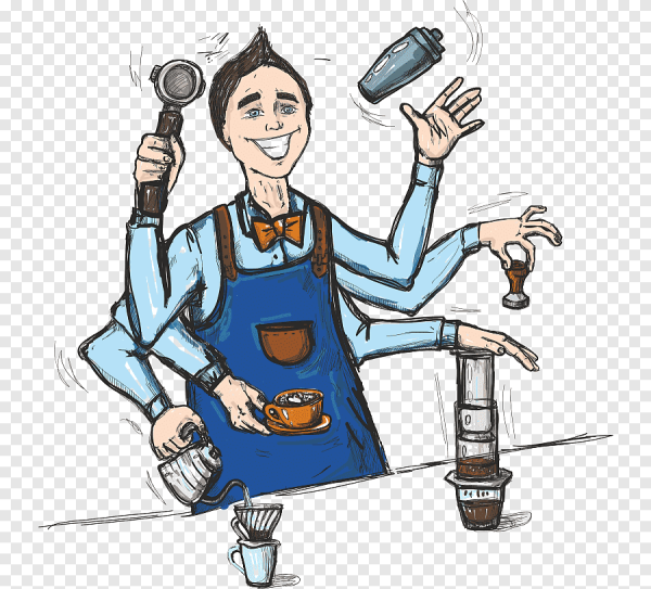 Бариста мультяшный