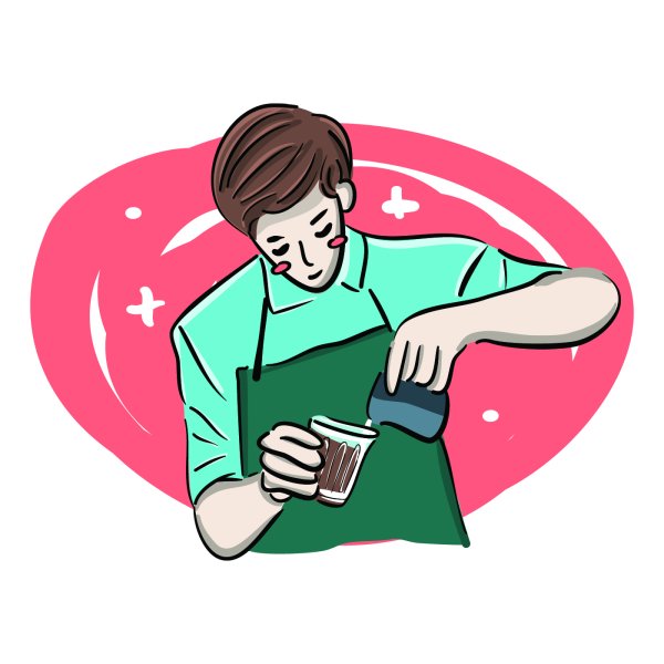 Бариста значок