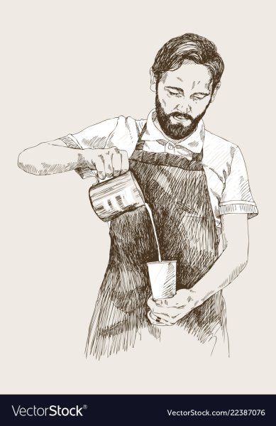 Бариста иллюстрация