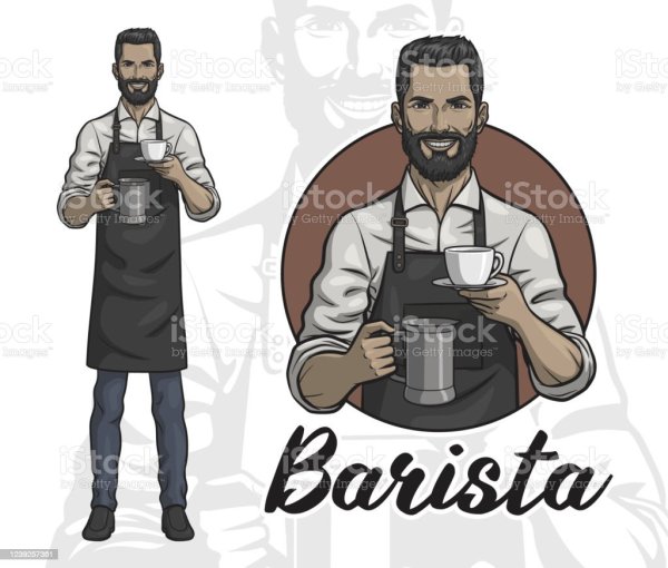 Бариста рисунок для срисовки