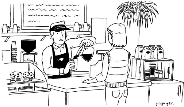 Бариста рисунок для срисовки