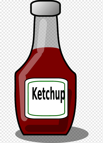 Бутылка кетчупа на белом фоне