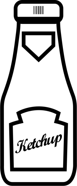 Нарисованная бутылка кетчупа