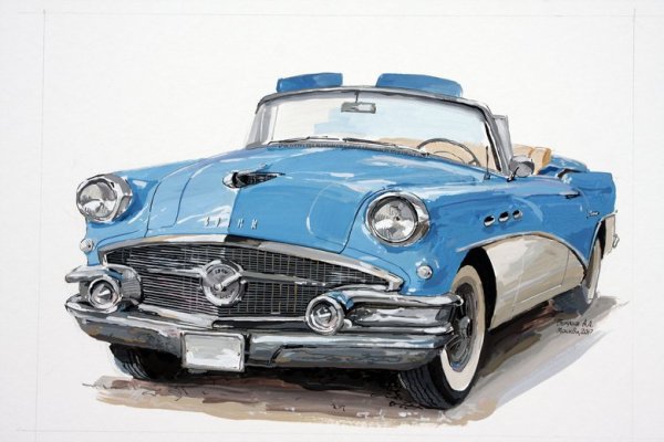 Машина акварелью