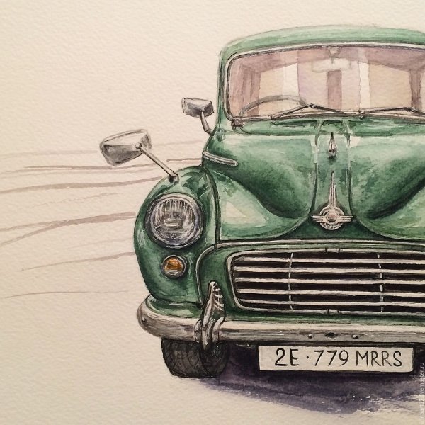 Акварельные машинки