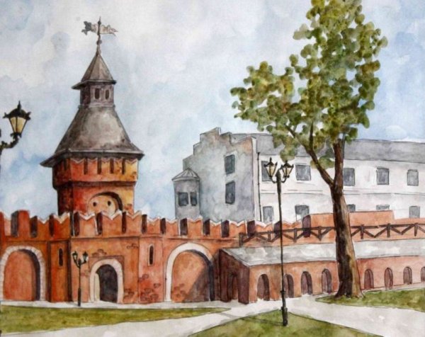 Тульский Кремль рисование Тульский Кремль рисование