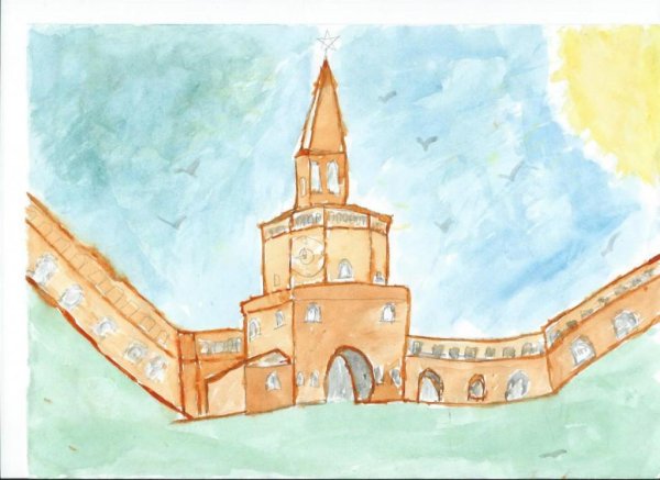 Рисование тульского Кремля