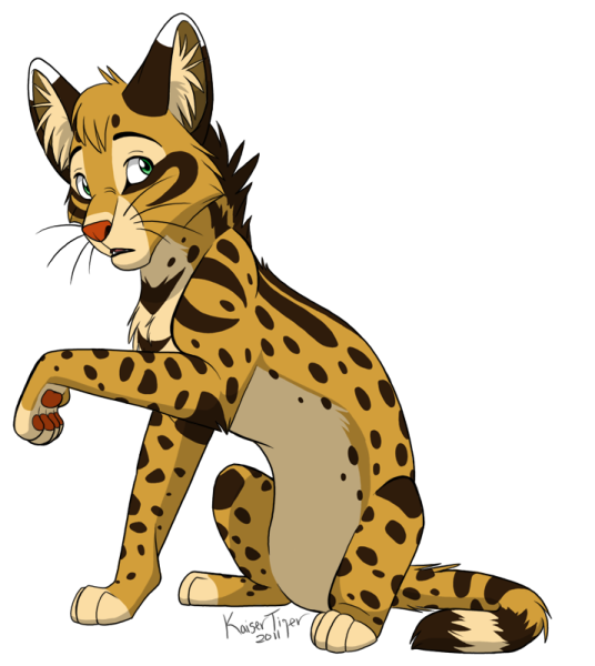 Сервал кошка арт