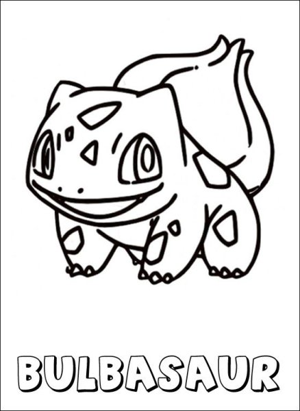 Покемон Bulbasaur раскраска