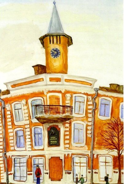 Дом Гончарова Ульяновск рисунок