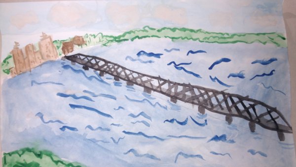 Рисование моста для детей детского сада