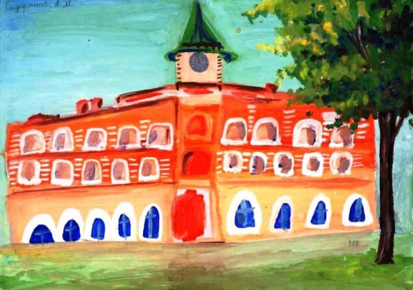 Дом Гончарова Ульяновск вектор