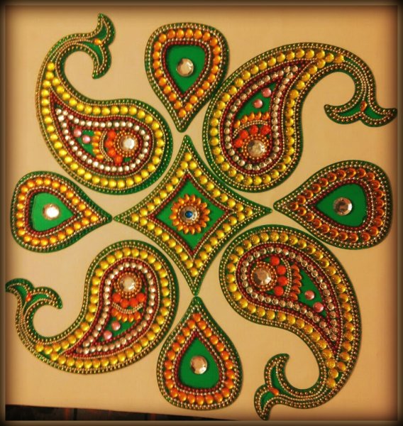 Индийская роспись Ранголи