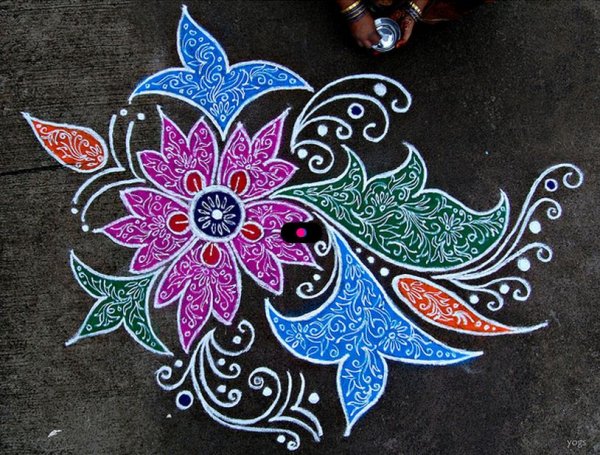 Узор Ранголи индийский