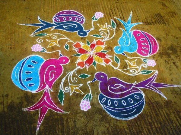 Ранголи раскраска