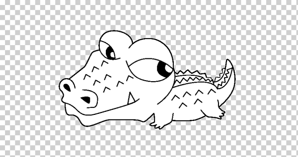 Нарисовать морду крокодила