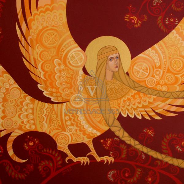 Орнамент с Сирин, Гамаюн и алконост