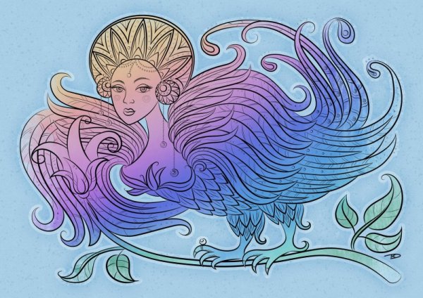 Птицы Гамаюн алконост Сирин Феникс