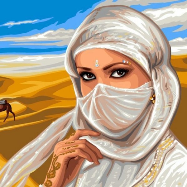 Картина Бедуин в пустыне с девушкой