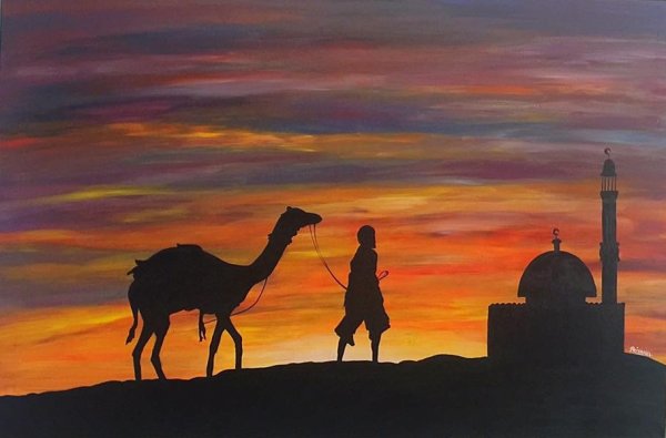 Арабская живопись пустыня