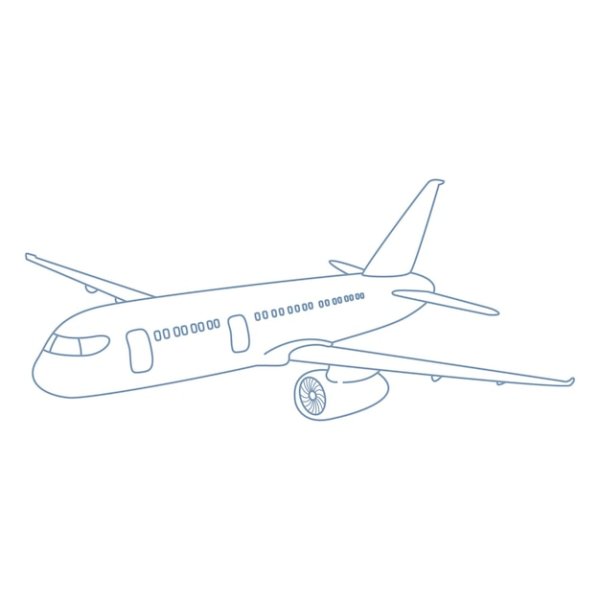 Plane outline vector