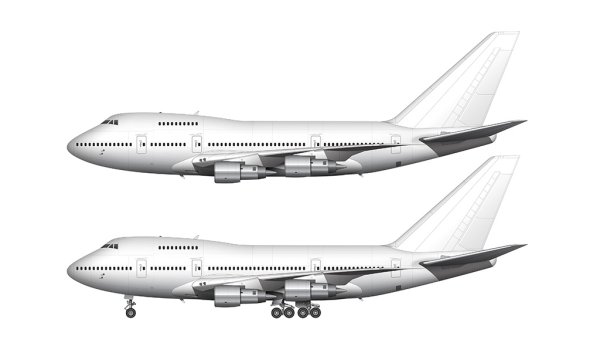 Боинг 747 вид сбоку