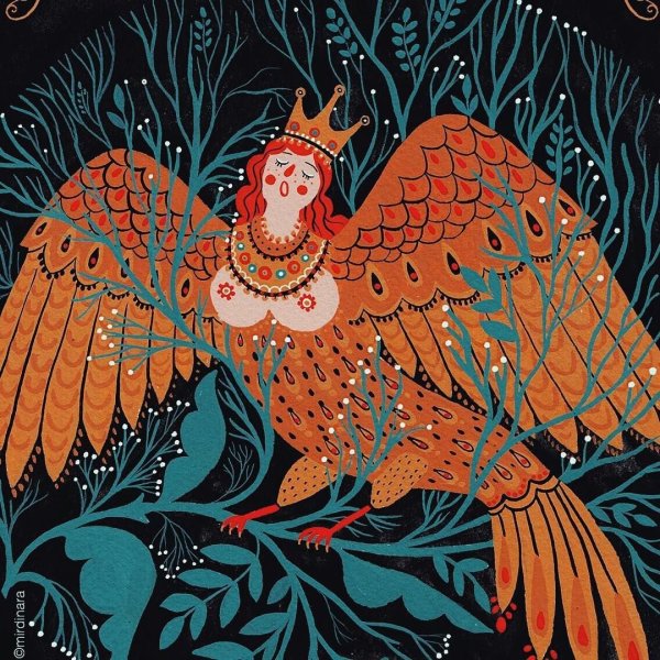 Птица Сирин алконост и Гамаюн