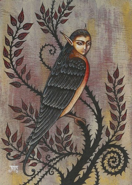 Васнецов Сирин и алконост тату