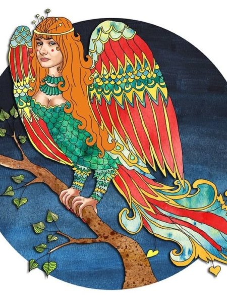 Птица Сирин алконост и Гамаюн