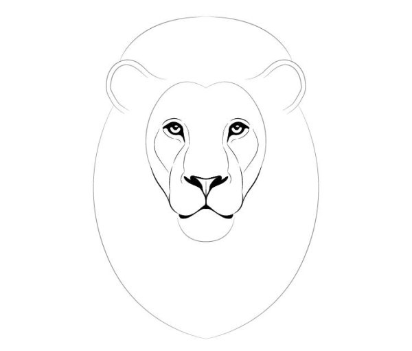 Морда Льва раскраска