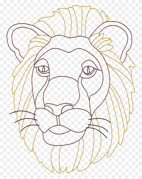 Голова Льва контур