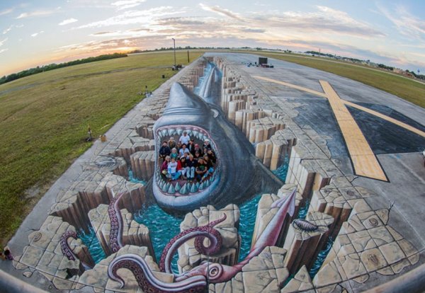 Объемный стрит арт