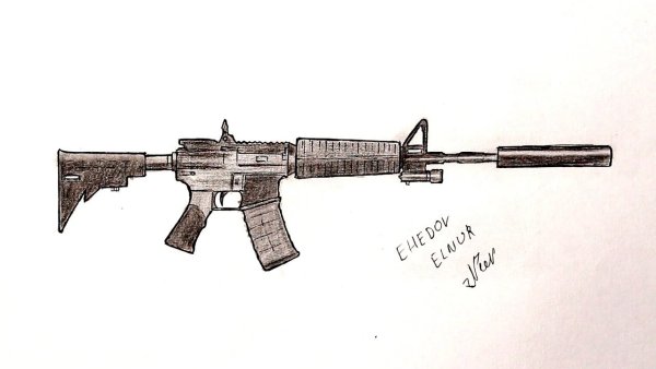 Автомат м4а4 нарисованная