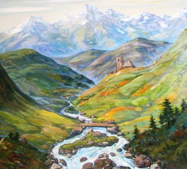 Живопись Северной Осетий горы