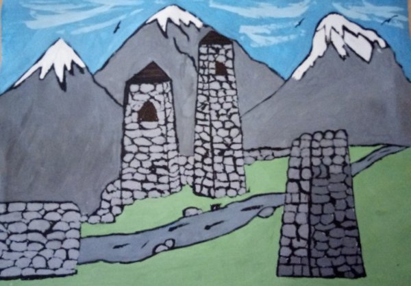 Осетия рисунки